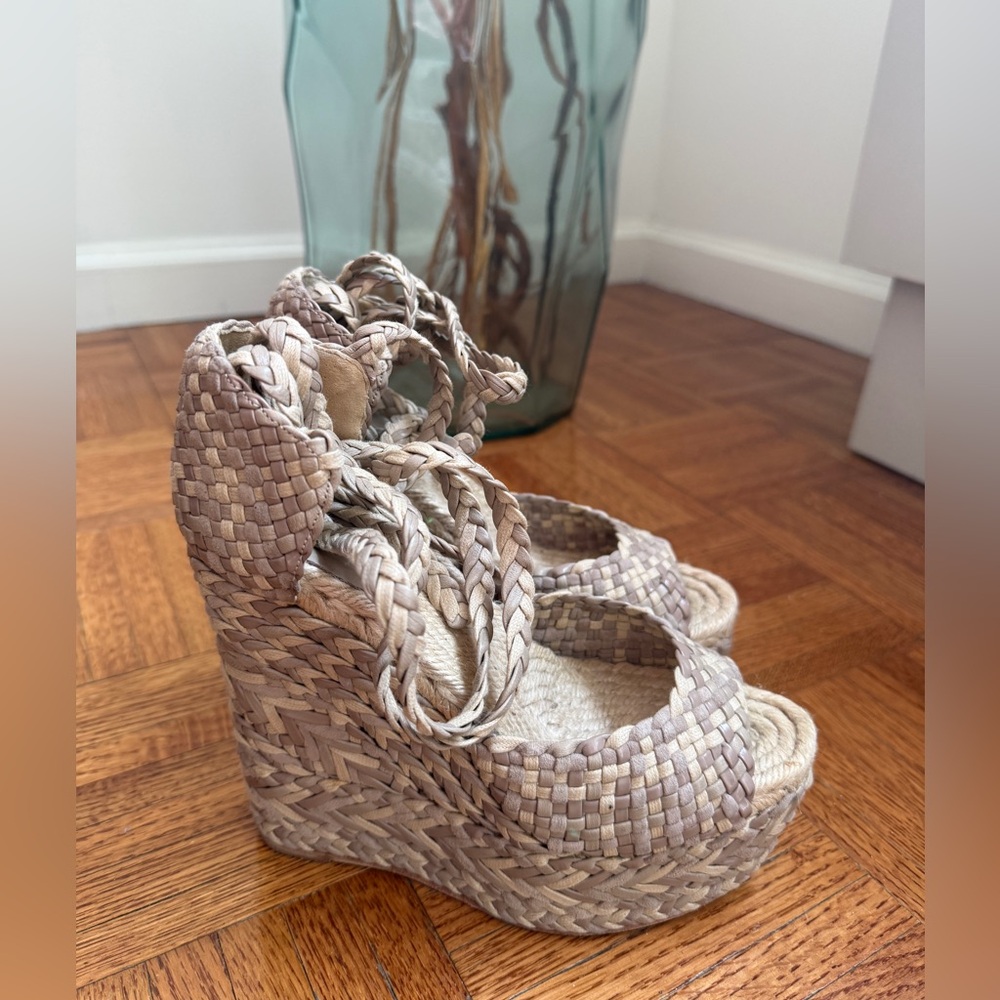 Rare Hermes Tournis Wedge sandals